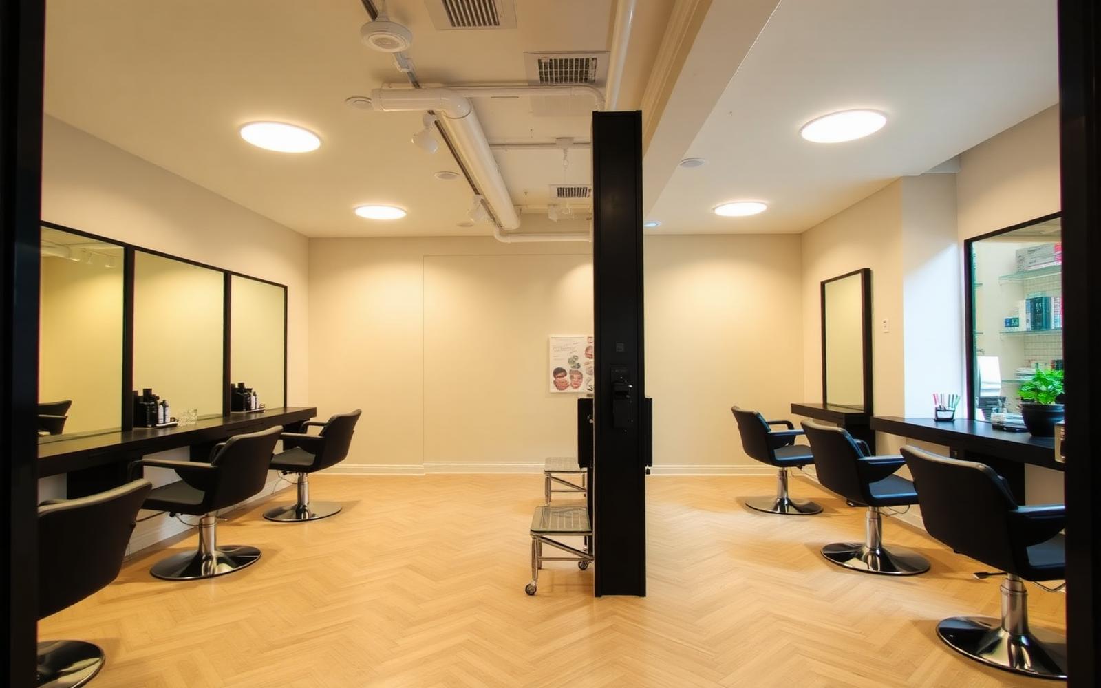 Styling chairs inside Lee Ren II Beauty Salon